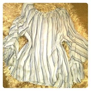 PLUS SIZE Off Shoulders Sleeves Blouse